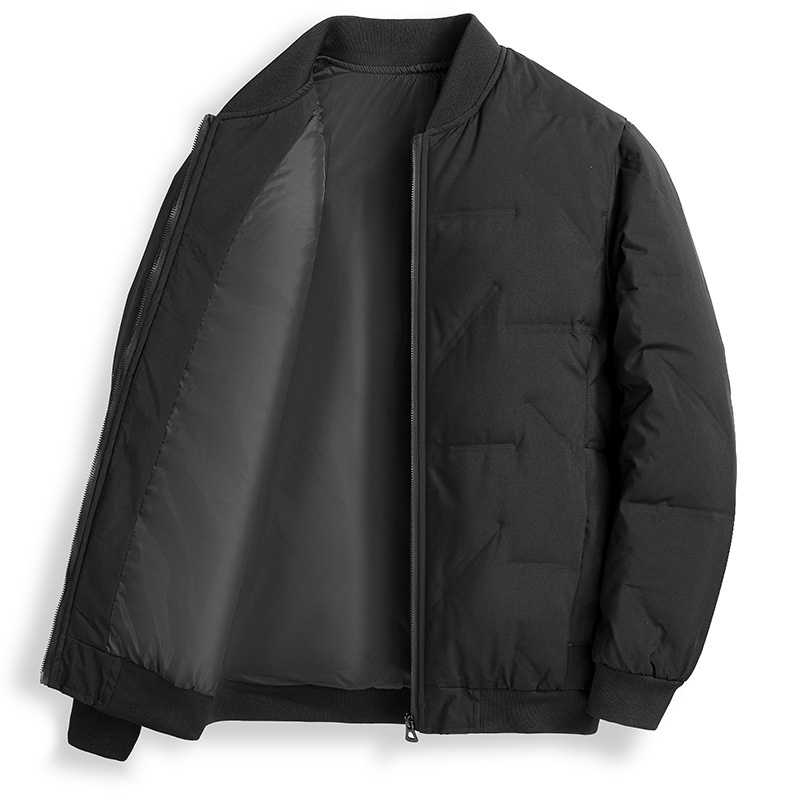 boy Business Men's Warm 2023 Autumn Winter Short Thickened Slim Fit Duck Down Baseball Jacket Coat For Men_voghion.com