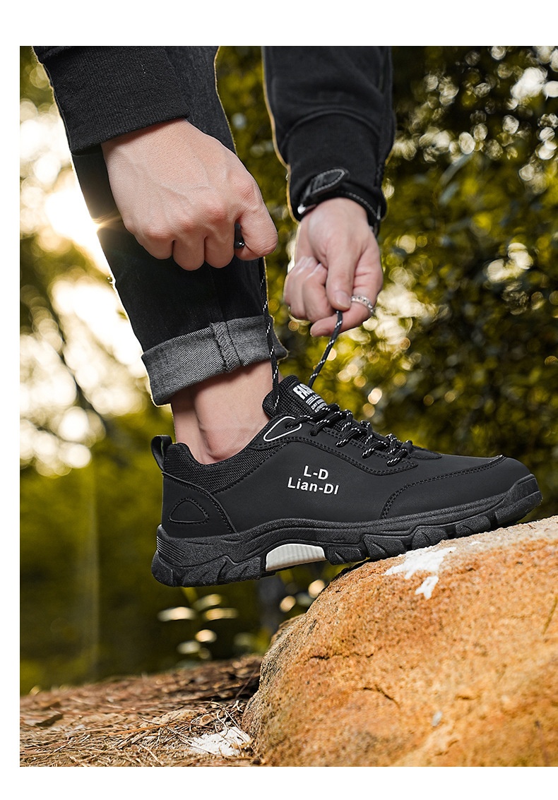 ShoeGlobe Safety 2024 Winter New Outdoor Hiking Non-Slip Trendy Men's Work Thick-Soled Large Size Casual Shoes_voghion.com