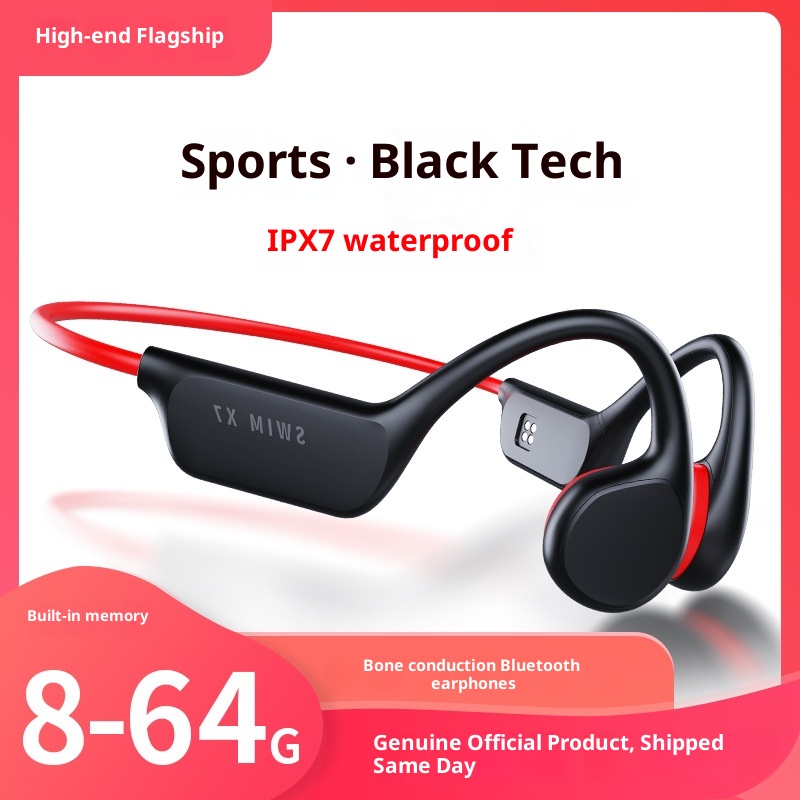 3c X7 Bone Conduction Wireless Non-In-Ear Sports Running Waterproof Over-Ear Bluetooth 5.3 Earphones_voghion.com