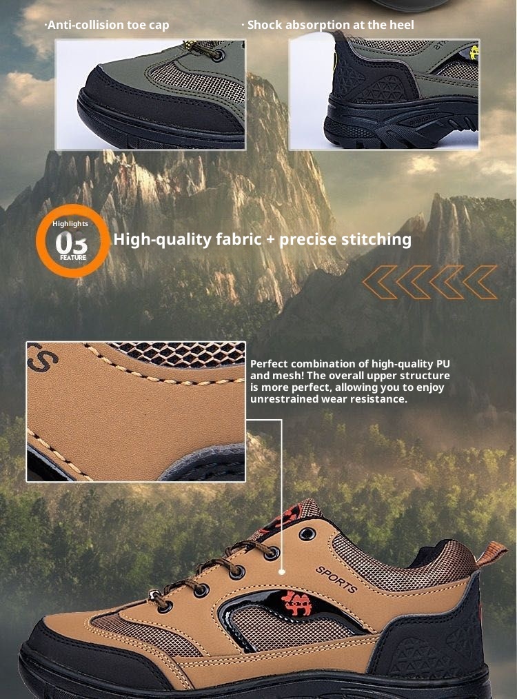 ShoeGlobe Sommer-Outdoor-Sportschuhe für Herren: Wasserdicht, rutschfest, abriebfest, atmungsaktiv, geruchshemmend, sicher für Reisen und Outdoor-Aktivitäten._voghion.com