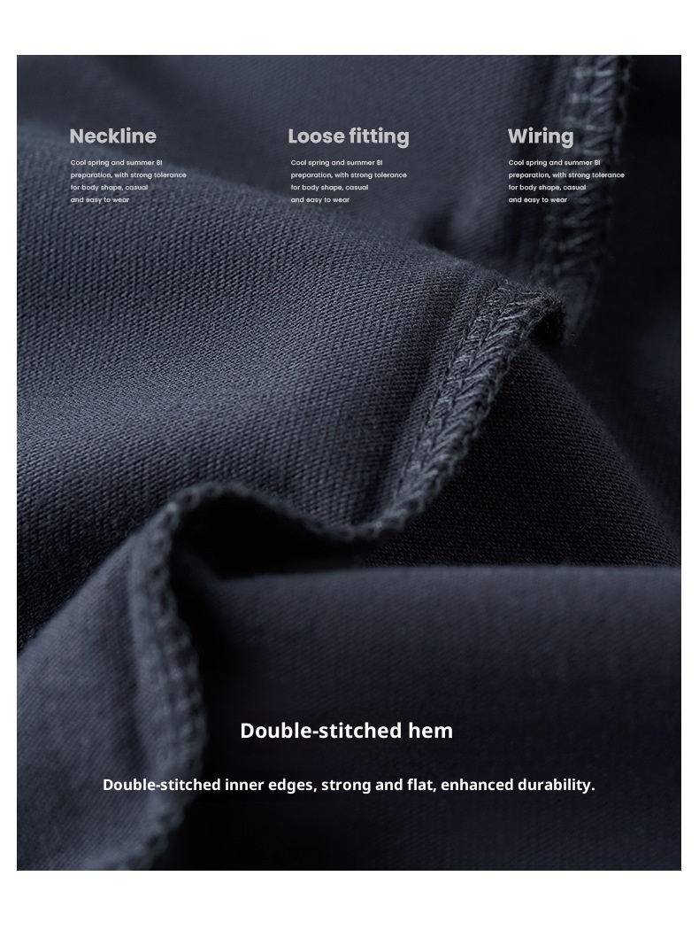 Boy Boy 230g Sonbahar Xinjiang Penye Pamuklu Ağır Sıklet Yuvarlak Yaka Düz Renk Uzun Kollu Erkek Tişörtü Bol Tabanlı Gömlek Bir_voghion.com