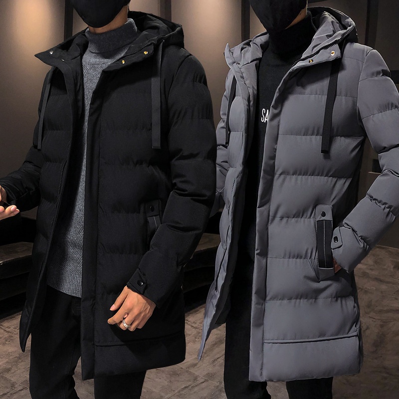 Herren-Midlong-Mantel im koreanischen Stil, trendig, dick gefüttert, Winter 2022, neue Daunen-Baumwolljacke_voghion.com