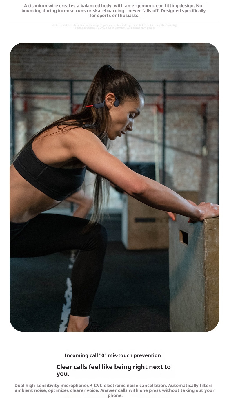 3c X7 Bone Conduction Wireless Non-In-Ear Sports Running Waterproof Over-Ear Bluetooth 5.3 Earphones_voghion.com