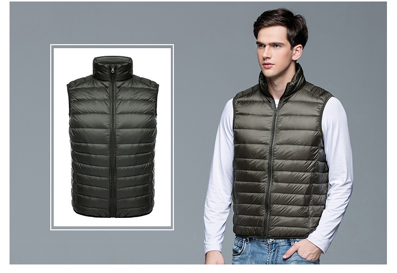 ragazzo 2023 Nuovo Autunno Piumino Moda Uomo Gilet Sottile Invernale Leggero Interno Ed Esterno Gilet_voghion.com