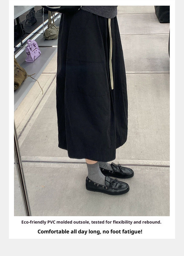 Grape Mom Same In Stock ~ Washed Horse Pattern British Style Bowknot Versatile Comfortable Loafers For Women_voghion.com