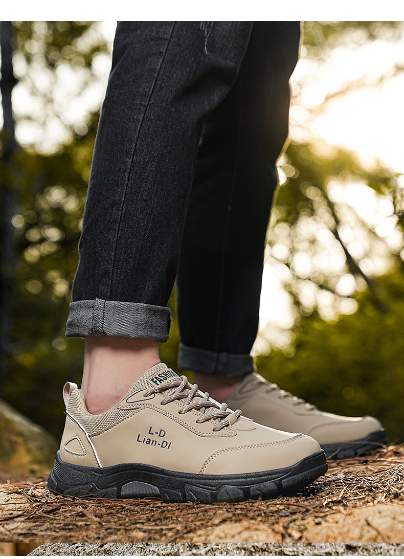 ShoeGlobe Safety 2024 Winter New Outdoor Hiking Non-Slip Trendy Men's Work Thick-Soled Large Size Casual Shoes_voghion.com