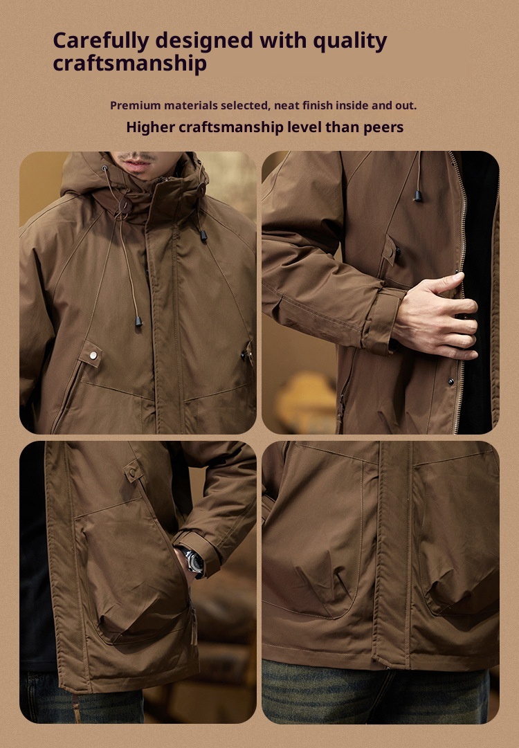 boy American Workwear Men Winter Jacket Outdoor Waterproof Warm Down Liner Detachable Windbreaker Coat_voghion.com