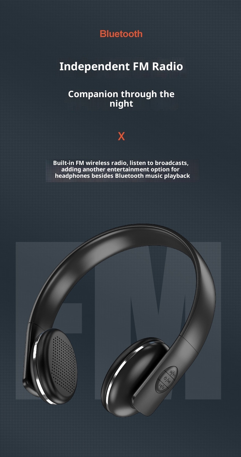 3c Head-mounted Bluetooth Headset A50-BT Stereo Wireless Sports Running Ultra-long Battery Life Retro Style American_voghion.com