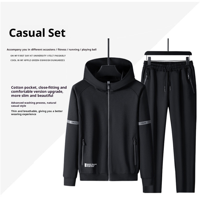 001 Cardigan con cappuccio spesso foderato in pile, di alta qualità, per uomo, autunno inverno, nuovo, casual, sportivo, taglie forti_voghion.com