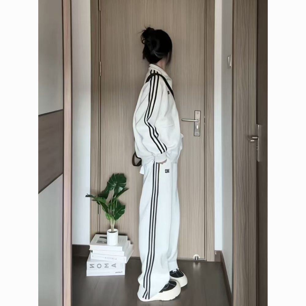 001 Style Petite Girls, Stijlvolle Sweatshirt, Casual Sportset Dames, Losse Pasvorm Voor Lente Herfst, Veelzijdig En Jeugdig_voghion.com