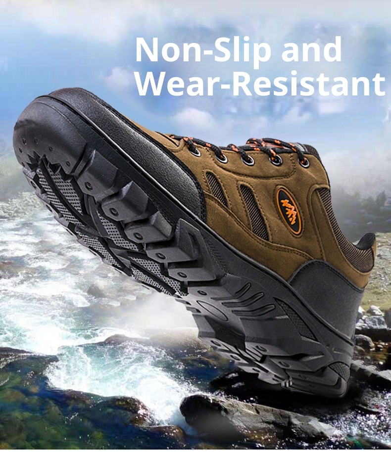 Chaussures de randonnée ShoeGlobe pour hommes, toutes saisons, à semelle large, antidérapantes, imperméables et résistantes à l'usure. Idéales pour les voyages et le travail._voghion.com