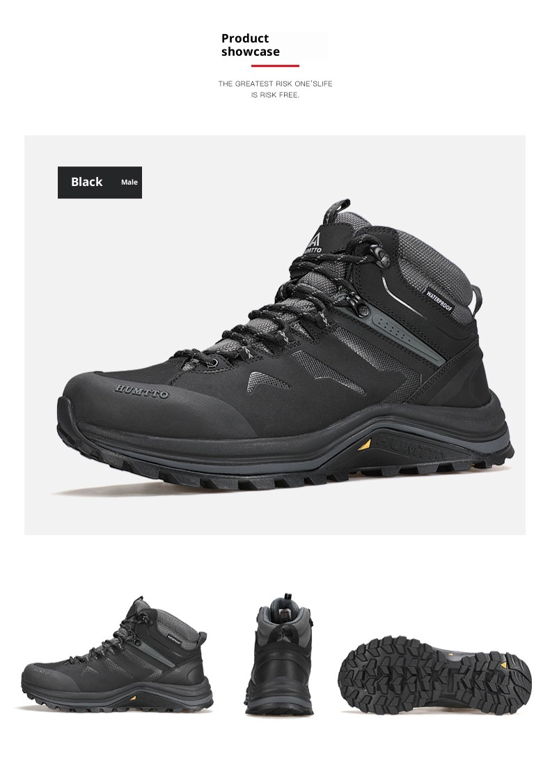 ShoeGlobe Hantu Outdoor Hiking Men, Autumn And Winter New High-top Anti-slip Waterproof Cushioning Wear-resistant Breathable_voghion.com