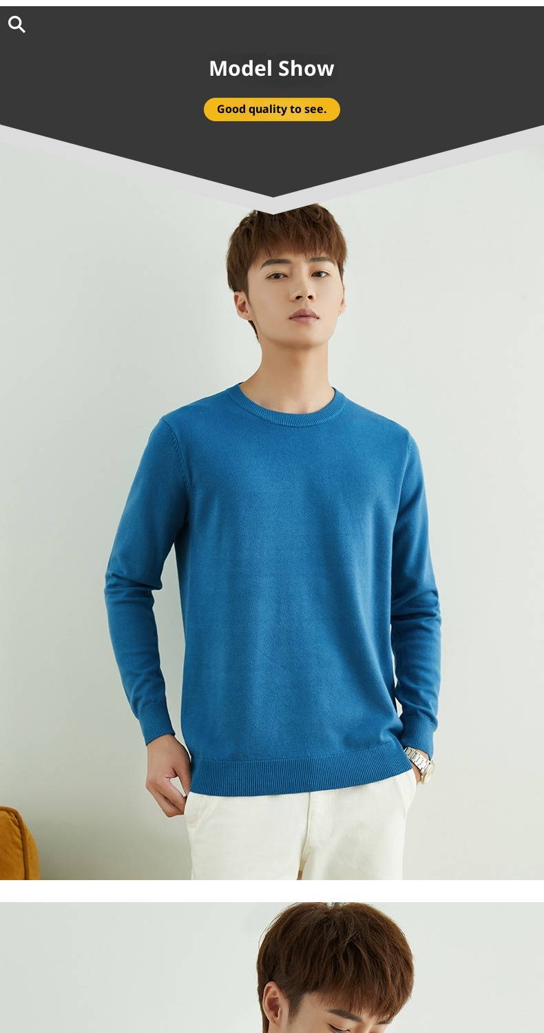 1 maglione girocollo da uomo autunno inverno con scollo a V, ampio, taglie forti, manica lunga, maglia, intimo_voghion.com