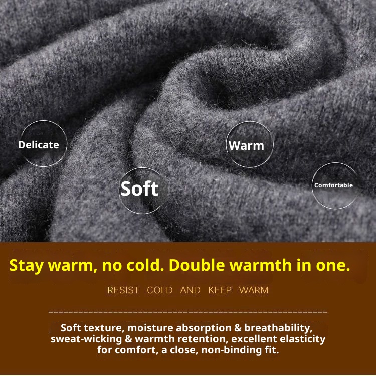 1 autentico maglione in pura lana ispessita per uomo, maglione a collo alto, strato di base per la mezza età, maglione da papà_voghion.com