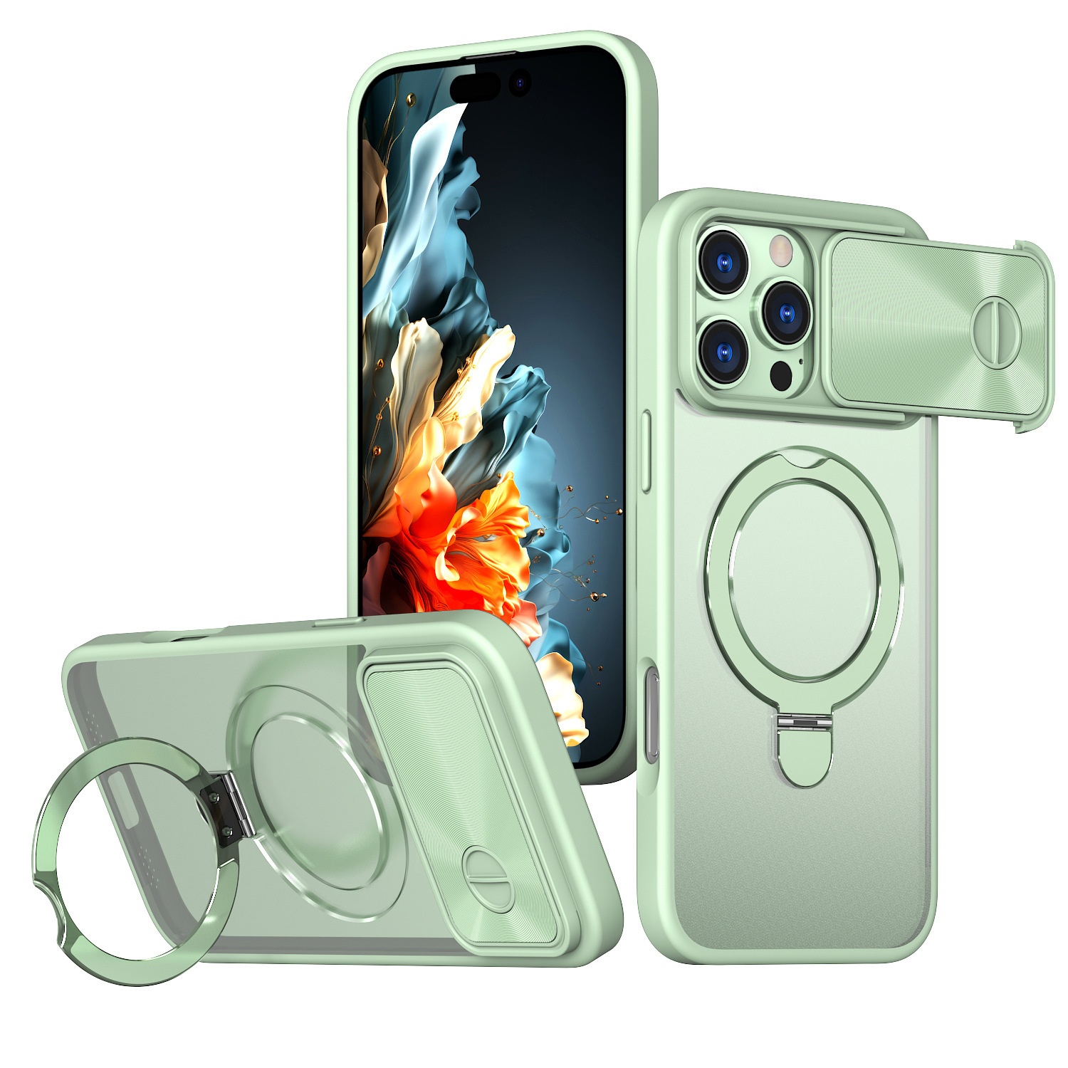 TechGlobe Kompatible Schutzhülle für iPhone 16E: Außergewöhnliche Pop-up-Schutzhülle mit magnetischem Ladeständer und stoßfestem Schutz._voghion.com