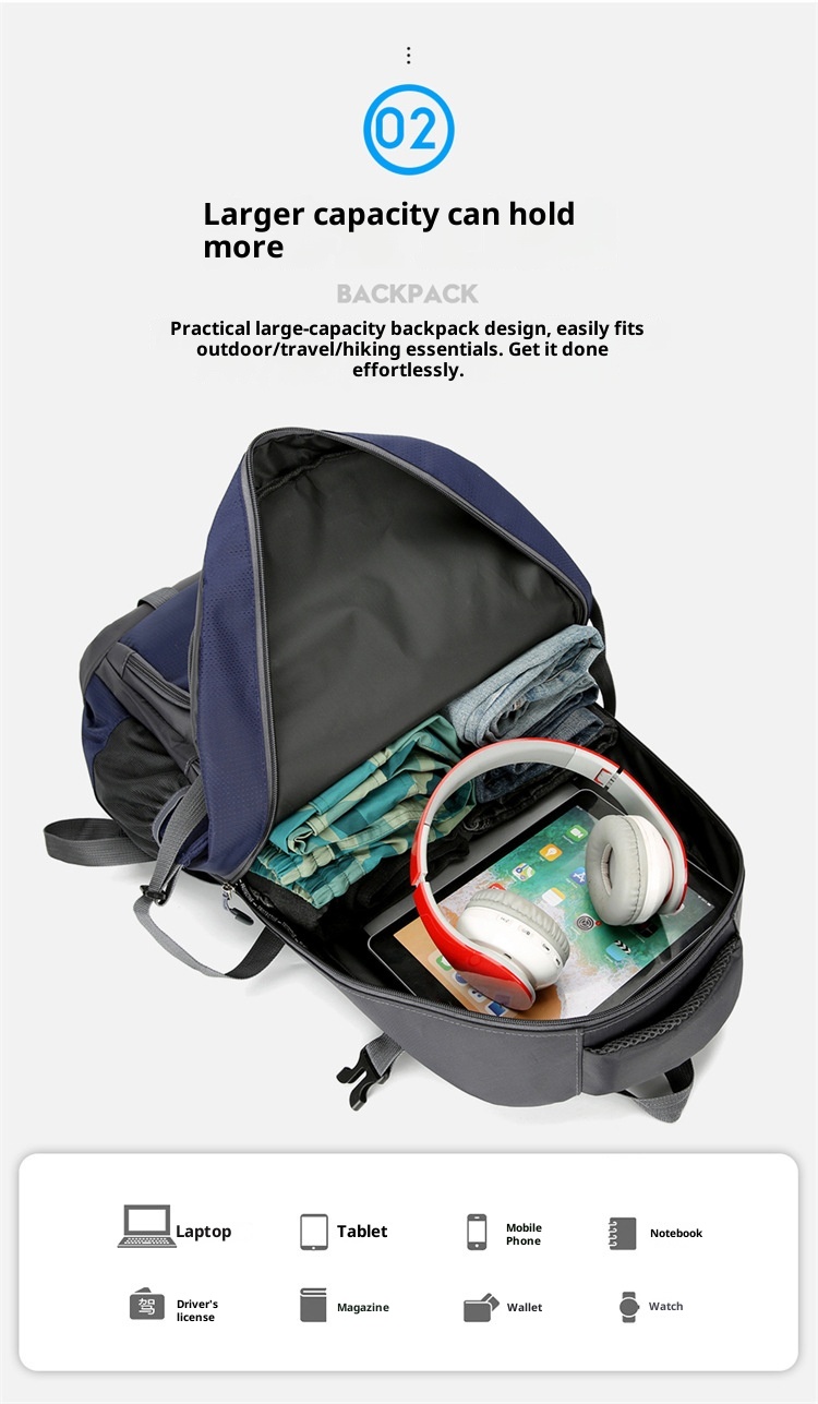 ActiveGo Sports Lare Capacity Water-Resistant Oxford Cloth Campin Backpack Men's Hikin Lon-Distance Travel Women's Luae_voghion.com