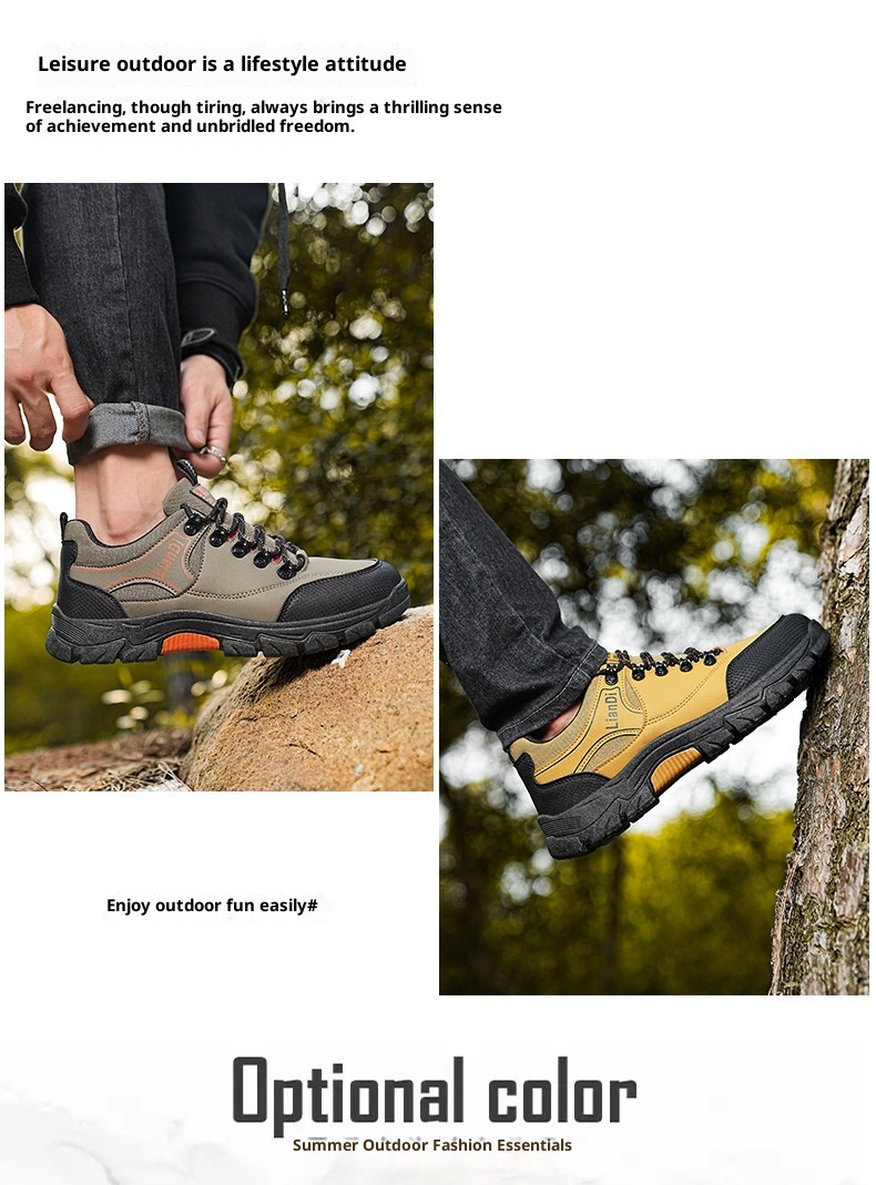 ShoeGlobe Safety 2024 Winter New Outdoor Hiking Non-Slip Trendy Men's Casual Thick-Soled Retro Work Shoes_voghion.com