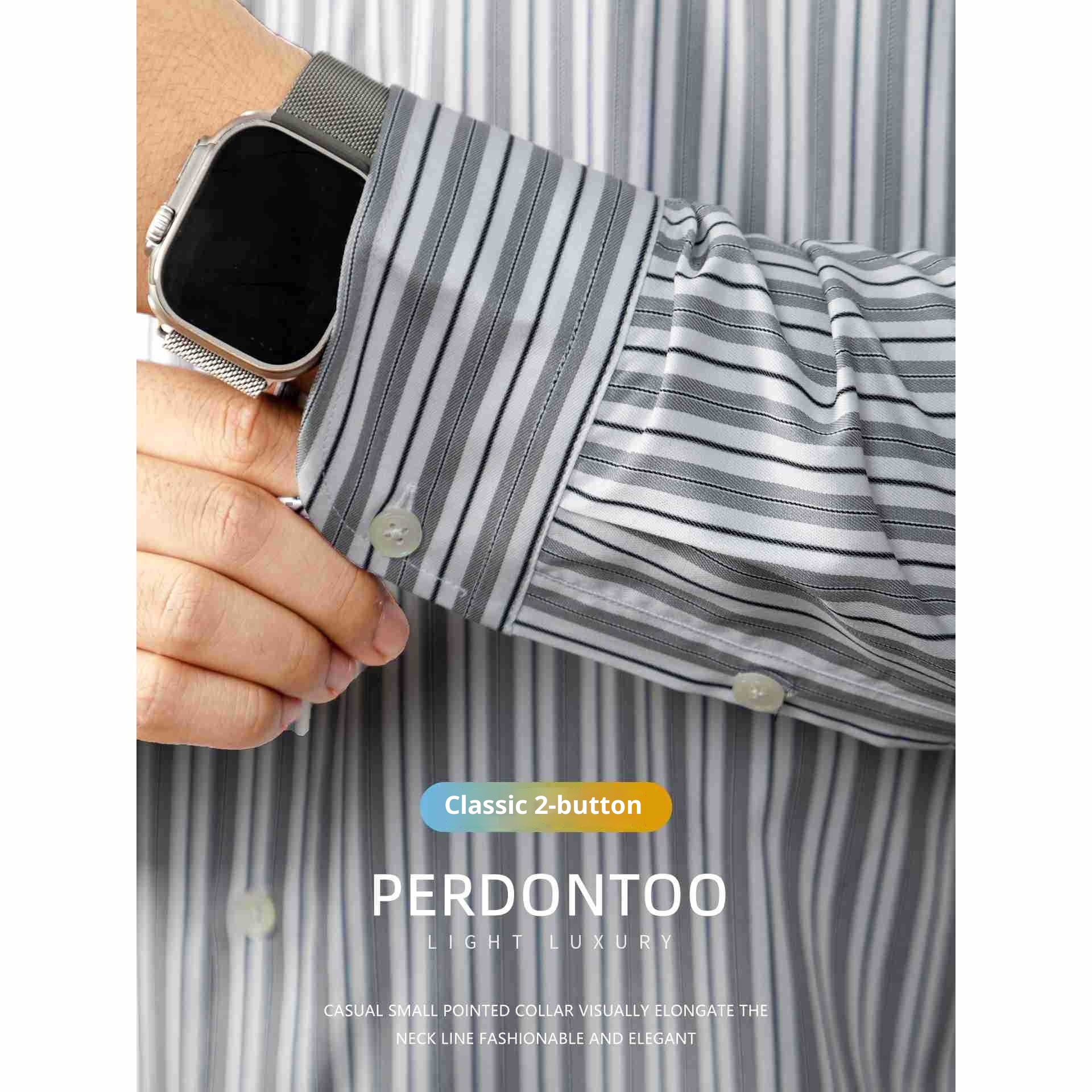 ForMen Urban Light Austrian Lenzing Modal Striped Shirt Men's High-end Business Silky Formal Wear Non-iron_voghion.com