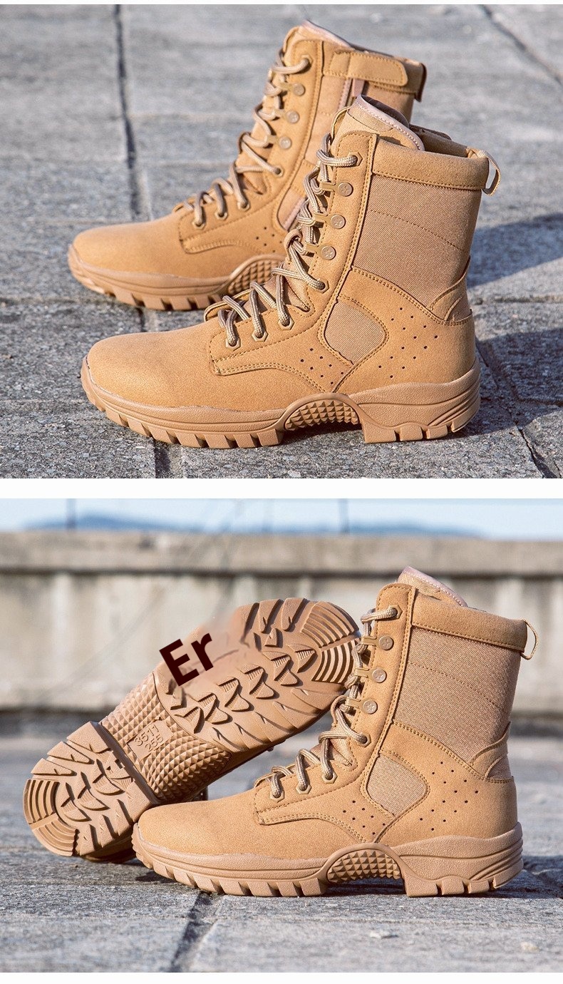 ShoeGlobe Stivali da lavoro tattici alti, antiscivolo, ammortizzanti, sottili, con tomaia in mesh, impermeabili, traspiranti, scarpe da trekking_voghion.com