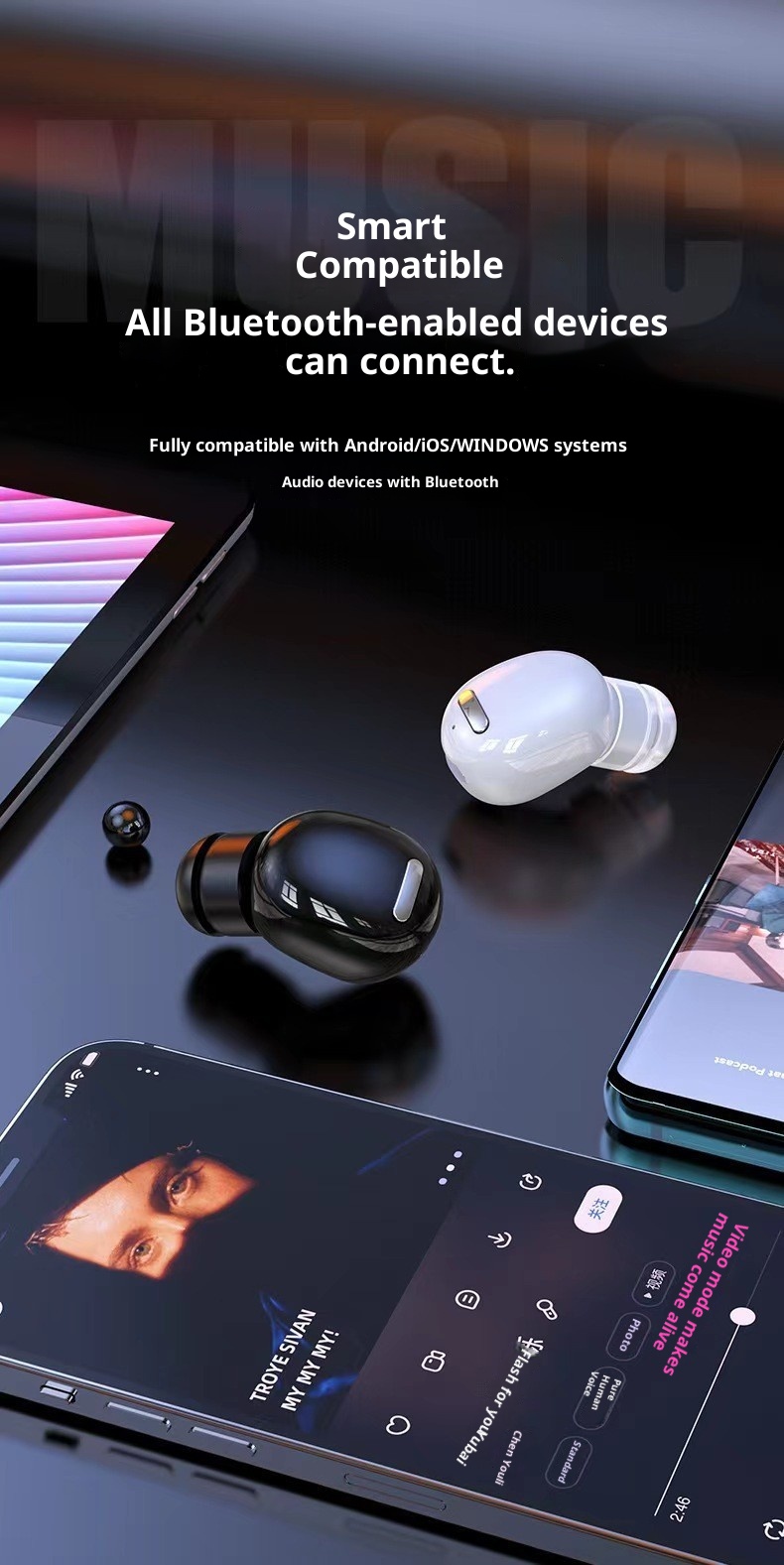 3c Cross-Border X9 Wireless Bluetooth Earphones E-commerce Hot-Selling Mini Comfortable Wearing HD Call Long Battery Life_voghion.com