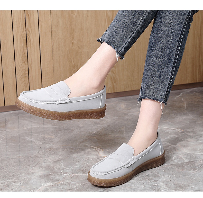 New Cross-Border Women's Loafers British Style Comfortable Soft Sole Simple Spring European And American Shallow Mouth_voghion.com