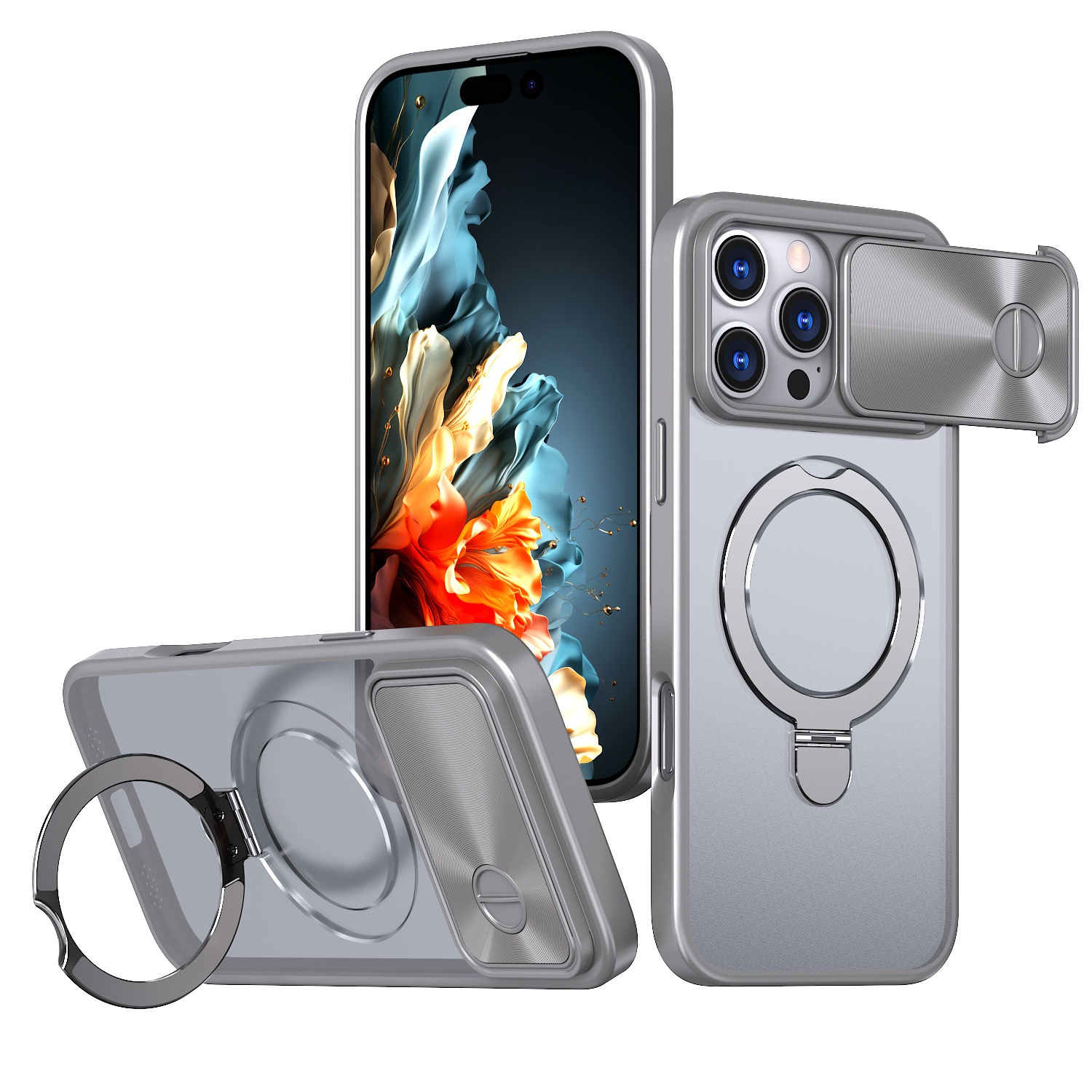 TechGlobe Kompatible Schutzhülle für iPhone 16E: Außergewöhnliche Pop-up-Schutzhülle mit magnetischem Ladeständer und stoßfestem Schutz._voghion.com