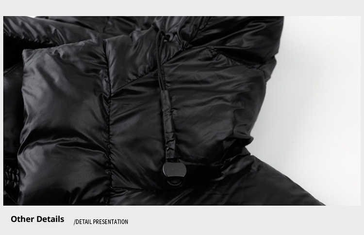 boy High-end Black Gold White Goose Thickened Down Jacket Winter Mid-length Casual Cold-proof Warm Coat Men's Trendy_voghion.com