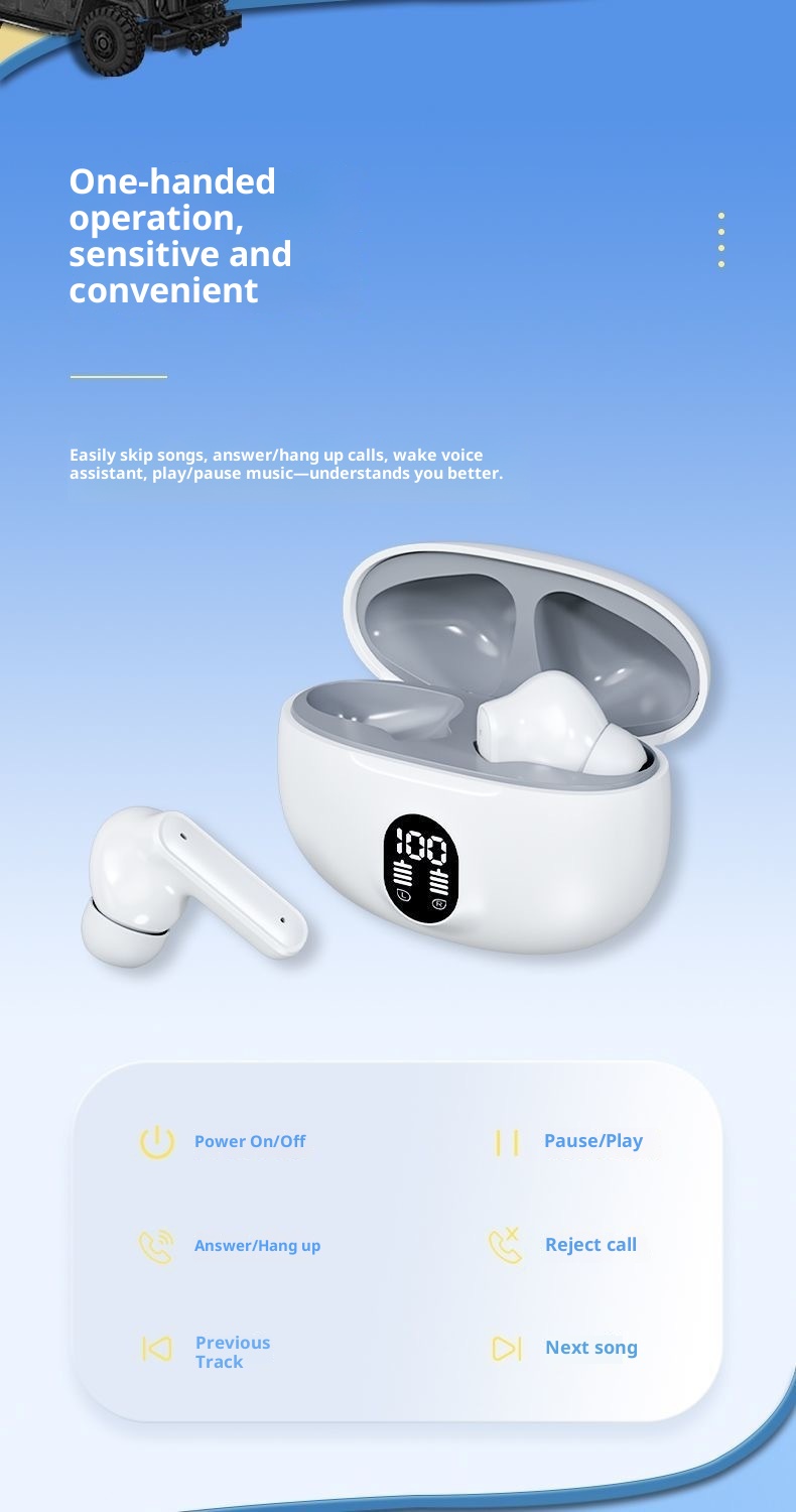 3c Cross-border New 895B In-ear True Wireless Bluetooth Running Sports Ultra-long Battery Life Noise Reduction_voghion.com