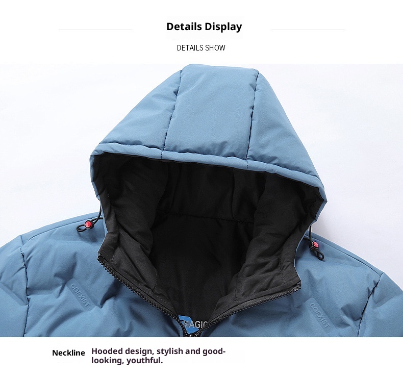 boy Reversible Short New Jacket For Men Youth 90% Fashion White Duck Down Hot Winter Men's Hooded Coat_voghion.com