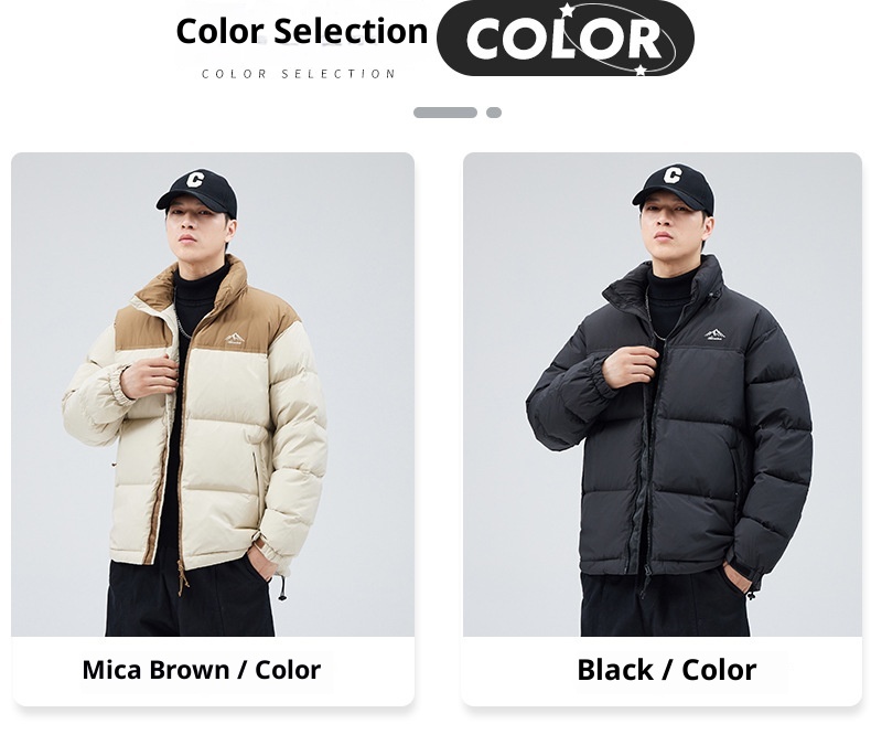boy New Trendy Brand Winter Thickened Warm Short Japanese Retro Solid Color Loose White Duck Down Jacket Men's Clothing_voghion.com
