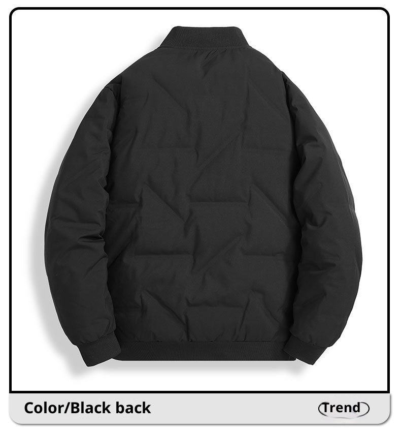 boy Business Men's Warm 2023 Autumn Winter Short Thickened Slim Fit Duck Down Baseball Jacket Coat For Men_voghion.com