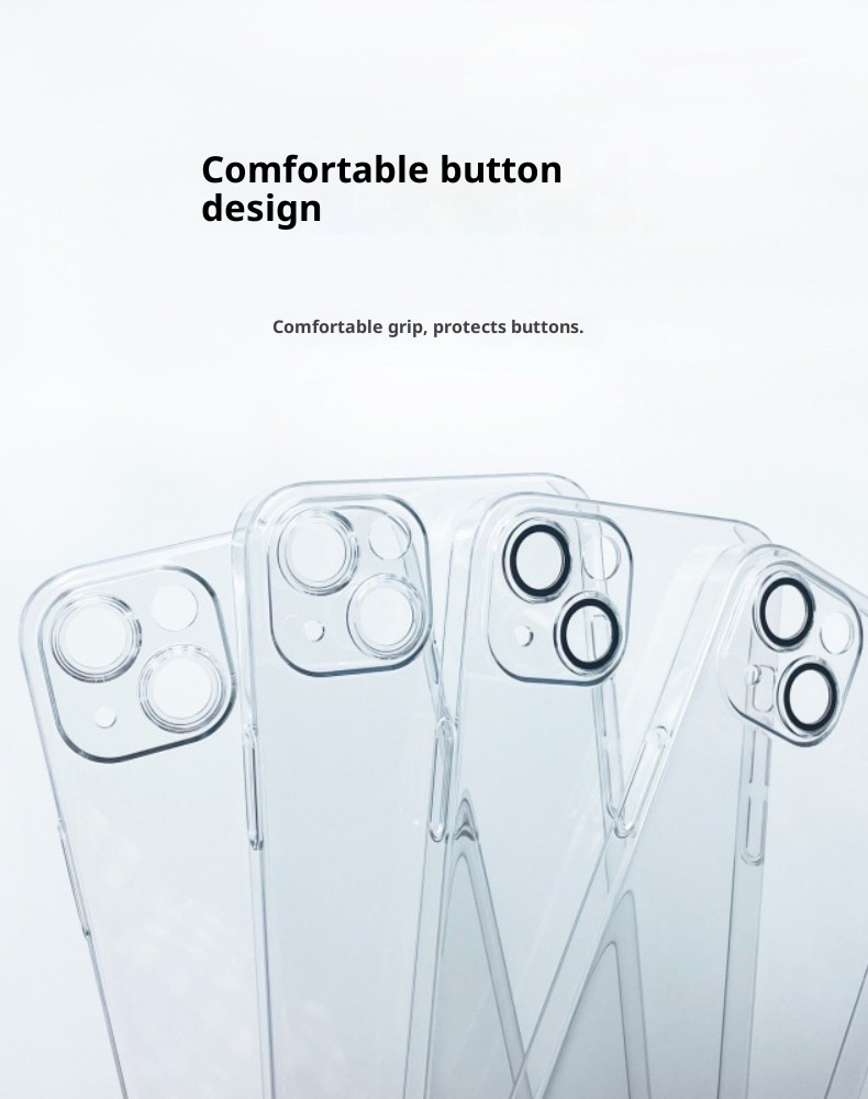 Étui rigide transparent TechGlobe compatible avec iPhone 16 et iPhone 15 Pro Max, avec protection d'objectif intégrée et couverture intégrale._voghion.com