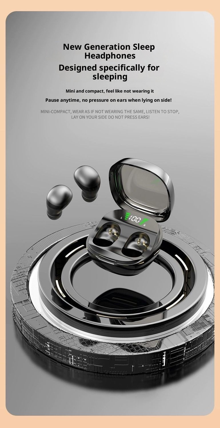 3c Sleep Bluetooth Earbuds True Wireless New Mini Ultra Small No Flashing Light Noise Cancelling In-Ear Unisex Earphones_voghion.com