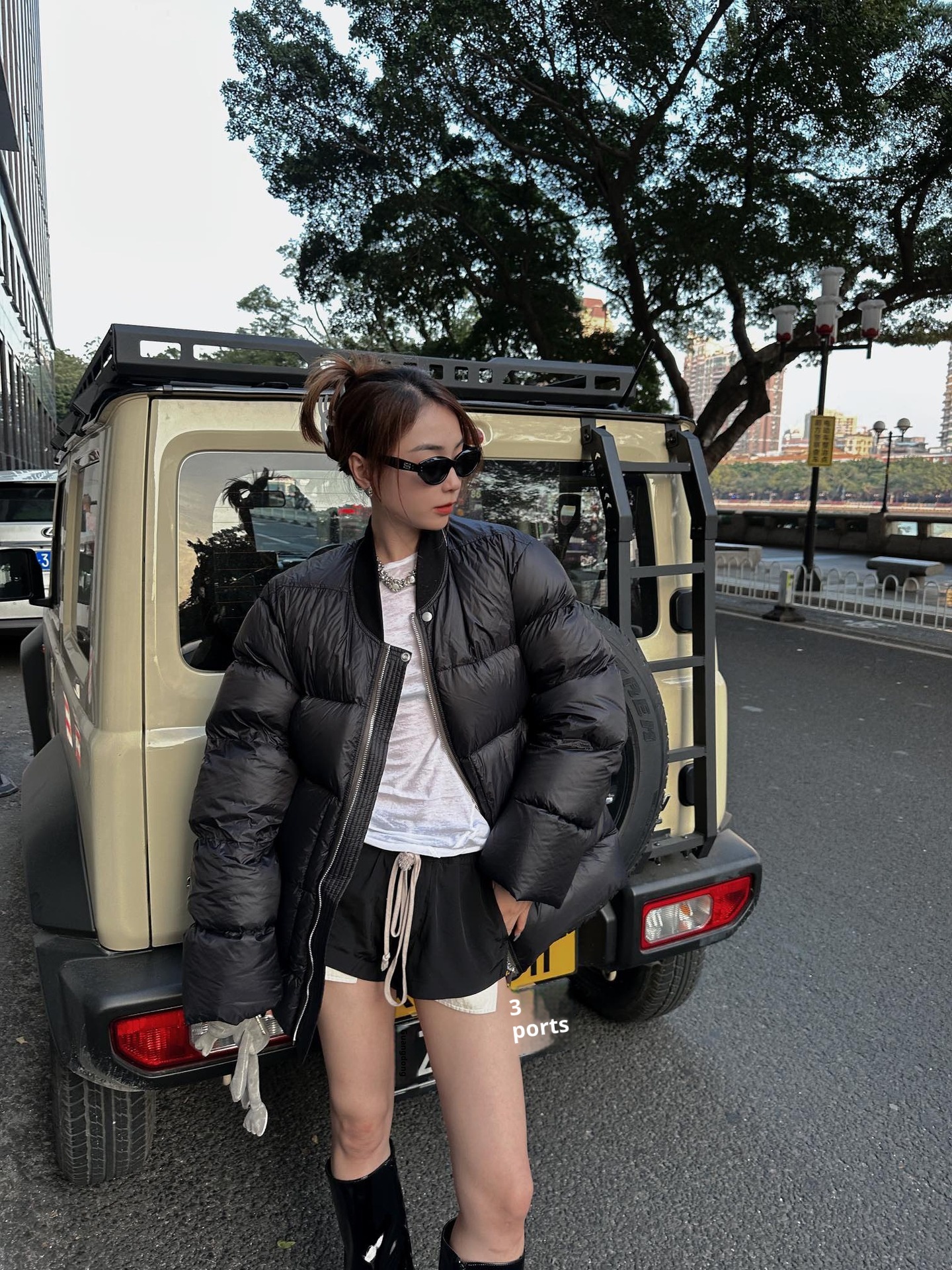 Doudoune homme SUBHUMAN, couleur unie, fermeture éclair, coupe ample, légère et chaude._voghion.com