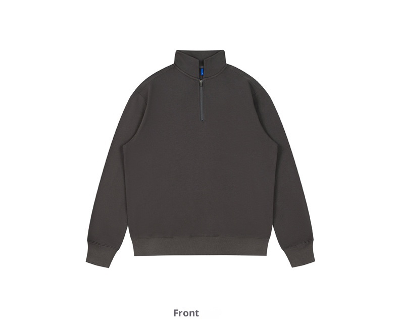 boy 350g Stand Collar For Men 2025 Autumn New Loose Heavyweight Half-Zip Men's Casual Sweatshirt With Logo Printing_voghion.com