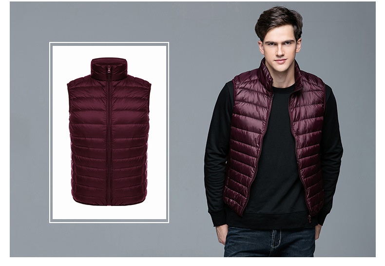 ragazzo 2023 Nuovo Autunno Piumino Moda Uomo Gilet Sottile Invernale Leggero Interno Ed Esterno Gilet_voghion.com