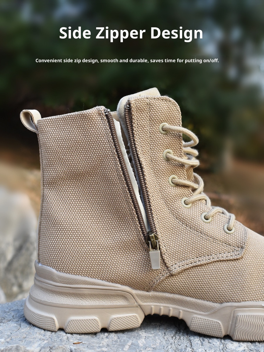 ShoeGlobe Outdoor Ultra-Light Waterproof Puncture-Resistant Training Boots For Men, Non-Slip, Windproof, Sandproof Desert Boots,_voghion.com