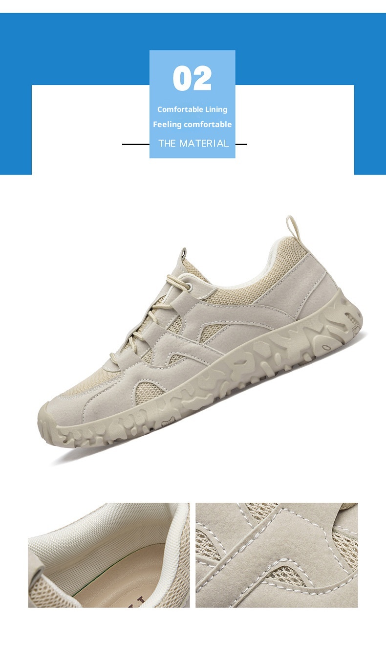 ShoeGlobe Same Style New Spring Summer Mesh Soft Sole Hollow Breathable Non-Slip Casual Outdoor Hiking Sports Men's Shoes_voghion.com