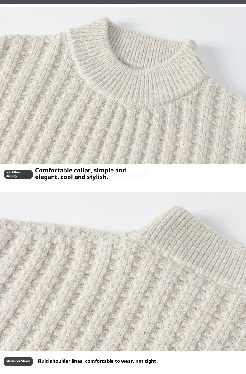 1 2025 Inverno Uomo Versione Coreana Largo Trendy Personalità Ins Maglione Lavorato a Maglia Base Ispessita Abbigliamento_voghion.com