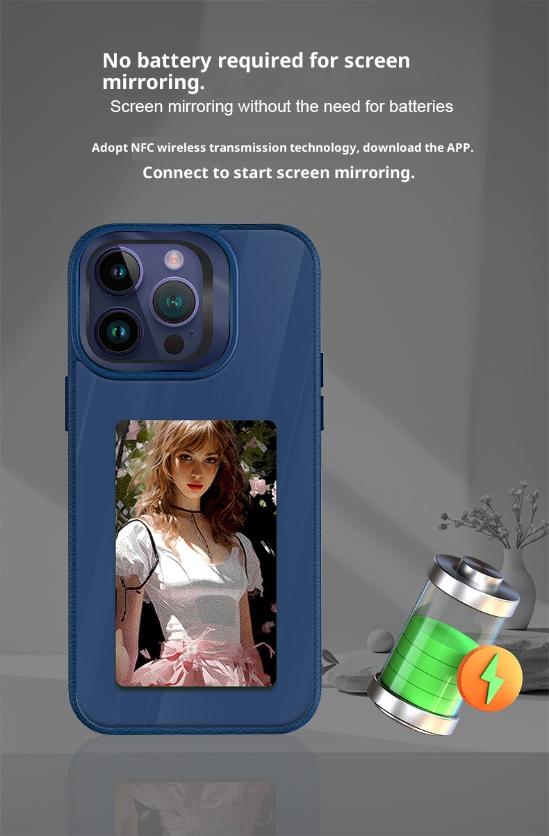 TechGlobe Vierfarben-Tinte, kompatibel mit iPhone 16 Standglas, 15 Pro Max Bildschirmprojektions-Handyhülle_voghion.com