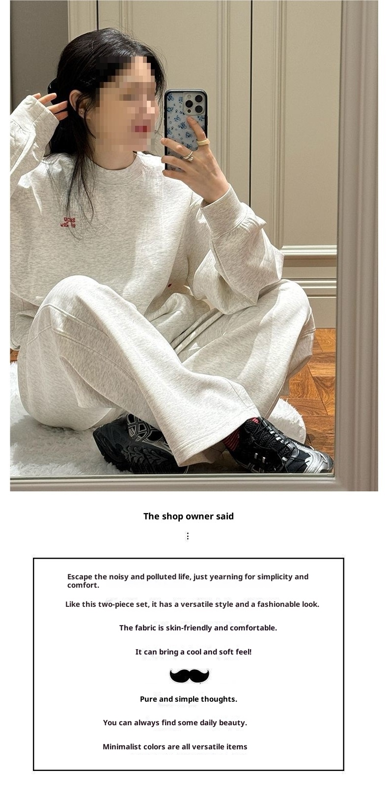 001 Koreaanse stijl luie casual sportkleding voor vrouwen lente en herfst student losse afslankende ronde hals sweatshirt hardlopen_voghion.com