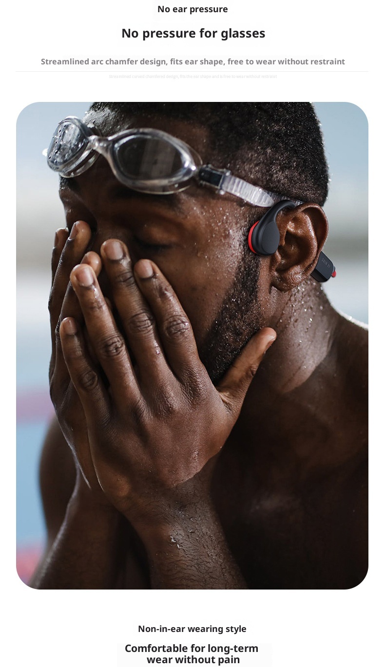 3c X7 Bone Conduction Wireless Non-In-Ear Sports Running Waterproof Over-Ear Bluetooth 5.3 Earphones_voghion.com