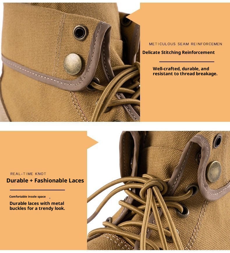 Chaussures montantes ShoeGlobe pour la randonnée en plein air, légères, en toile respirante, antidérapantes, résistantes à l'usure, imperméables et adaptées aux terrains désertiques et au trekking hors-piste._voghion.com
