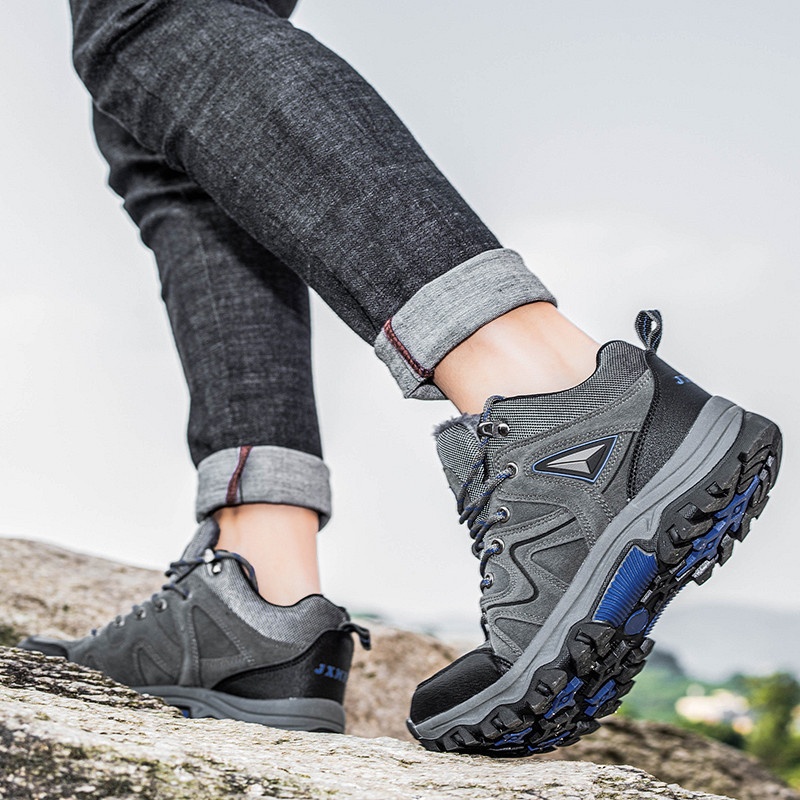 ShoeGlobe, scarpe da trekking da uomo di grandi dimensioni, spesse, impermeabili, antiscivolo, foderate in pile, in cotone, da viaggio, stivali da neve per esterni_voghion.com