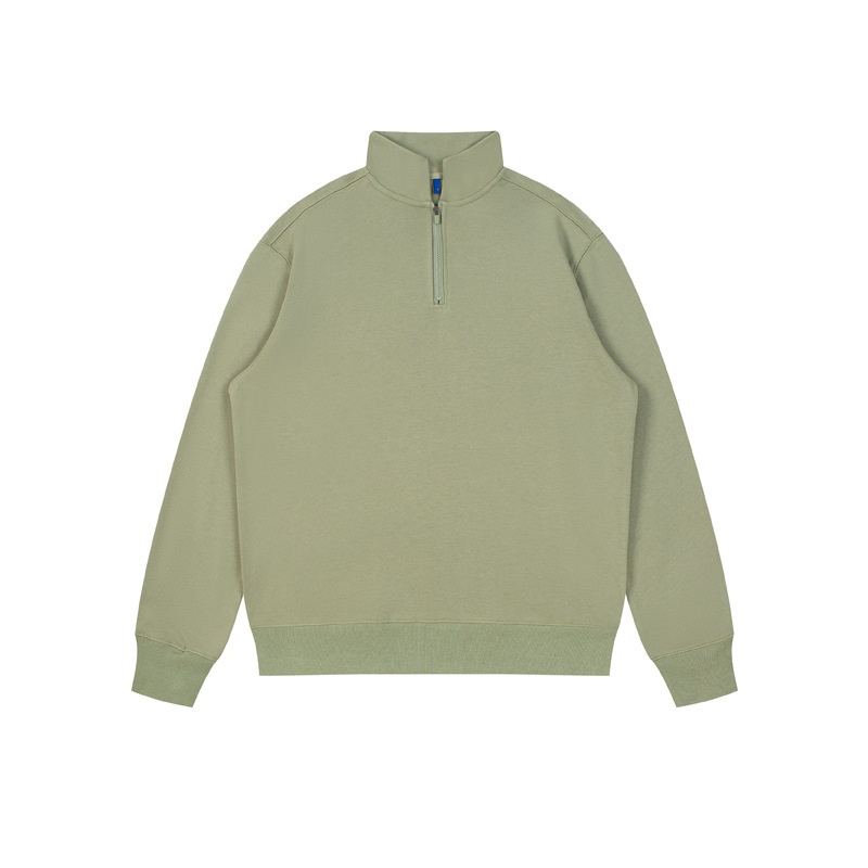 boy 350g Stand Collar For Men 2025 Autumn New Loose Heavyweight Half-Zip Men's Casual Sweatshirt With Logo Printing_voghion.com