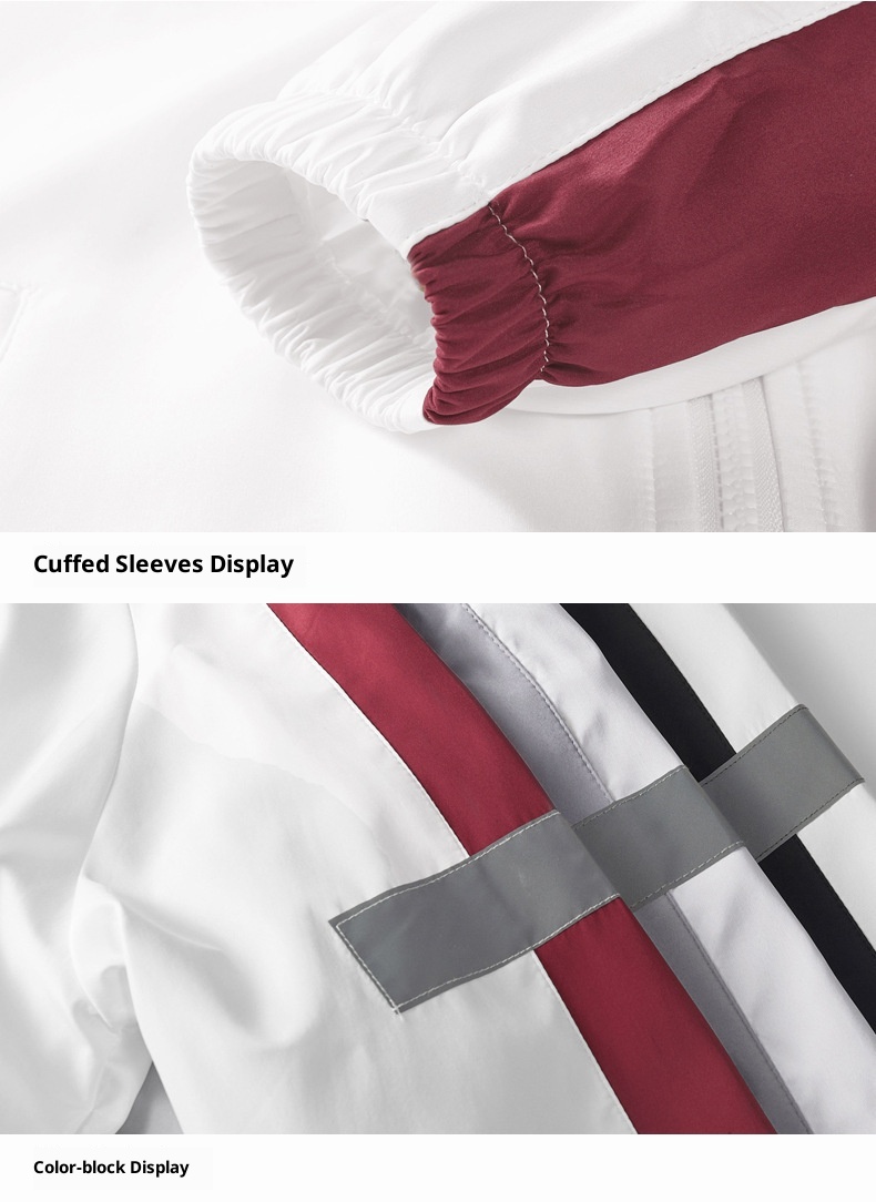 001 Neuer lässiger, dünner Stehkragen-Sport-Zweiteiler für Herren, Frühling/Herbst, Trendy 3225_voghion.com