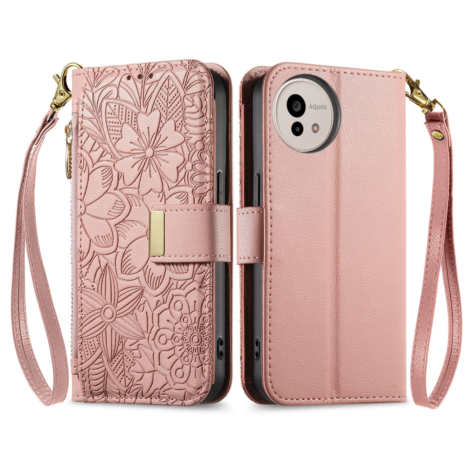 Custodia protettiva in pelle per telefono cellulare giapponese Sharp 4, Sense 9, tracolla lunga, portafoglio, compatibile con TechGlobe_voghion.com