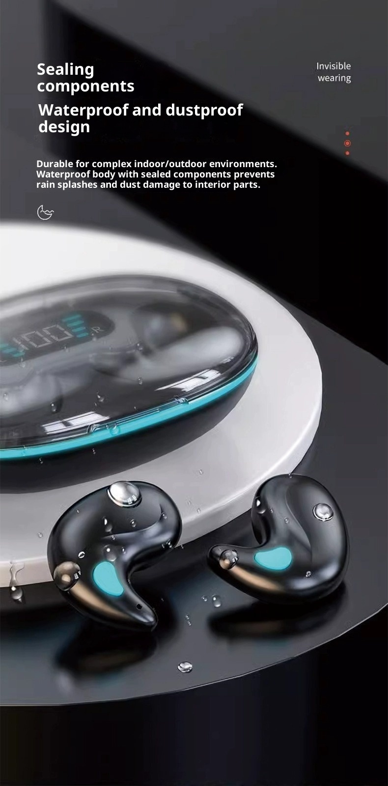 3c Ultra-Thin X55 Sleep Wireless Bluetooth Earphones 2025 New Air Bone Conduction Long Battery Life Non-In-Ear_voghion.com