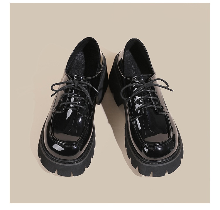 Scarpe da donna in pelle piccole taglie forti 41-43, mocassini con suola spessa, primavera autunno 2024, neri, con tacco alto e spesso, alla moda_voghion.com