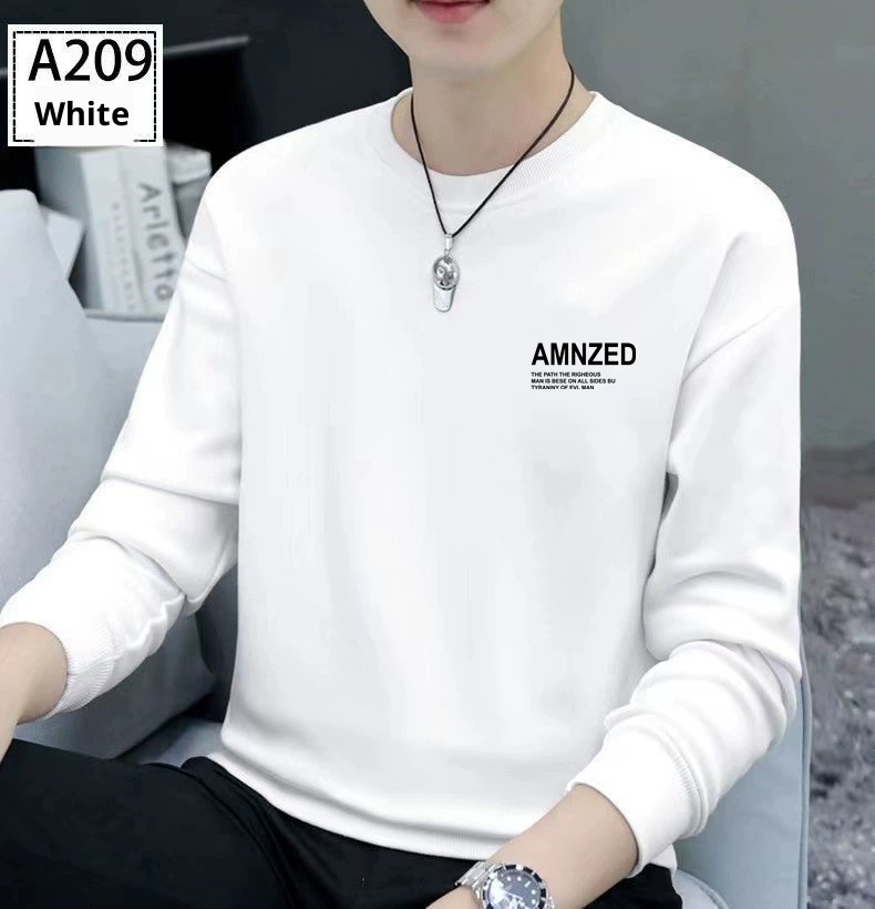 boy Brand Premium Sweatshirt Men's Long Sleeve T-Shirt Autumn Winter Casual Crew Neck Top Fleece Lined Thickened Base Shirt_voghion.com